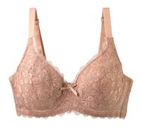Generisch Reggiseno europeo push-up in pizzo con supporto stiratura e vestibilità comoda, giallo., 105E
