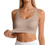 Generisch Reggiseno push-up senza cuciture e comodo senza ferretto con supporto per la schiena, modella previene le pieghe sospese, ideale per tutti come maglietta., caffè, XL