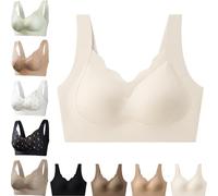 Generisch Reggiseno Rosawear, Ivylift, Reggiseni per donne anziane, Rosiaa senza cuciture, push-up senza stiratura, con supporto morbido e copertura completa, bianco (pure white), L