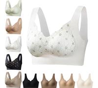 Generisch Reggiseno Rosawear, Ivylift, Reggiseni per donne anziane, Rosiaa senza cuciture, push-up senza stiratura, con supporto morbido e copertura completa, bianco, XXL