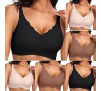 Generisch Reggiseno senza cuciture da donna senza ferretto, scollo a V, reggiseno push up, reggiseno per la schiena, reggiseni per la correzione della postura, reggiseni morbidi per il sonno