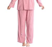 Generisch Reha - Pantaloni da donna laterali da apertura, con chiusura lampo laterale e cerniera sulla gamba, gamba larga, pantaloni sportivi per il tempo libero, pantaloni da jogging per la cura dei