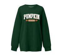 Generisch Retro Donna Abbigliamento Casual Felpa con cappuccio Donna Manica Lunga Girocollo Stampa Stampa Lettera Confortevole ed Elegante Per La Giornata Maglione Farfalla, Verde scuro, L