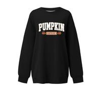 Generisch Retro Donna Abbigliamento Casual Felpa con cappuccio Donna Manica Lunga Girocollo Stampa Stampa Lettera Confortevole ed Elegante Per La Giornata Maglione Farfalla, Nero , L