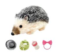 Generisch riccio in silicone - 13 cm riccio compagno di gioco riccio morbido modello animale con cuscino per dormire, bambola in silicone per decorazione della stanza, viaggio, cura, gioco e gioco di