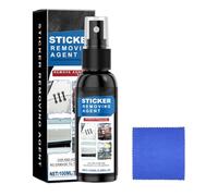 Generisch Rimozione adesivi per auto, spray multiuso con panno, 100 ml, sicuro per auto, per camion, auto, auto, SUV, cruscotto, finestra, parabrezza, nastro grasso