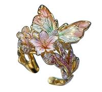 Generisch Ringe Für Freundin Schmetterlingssprache Schmetterling Offenes Ringdesign Sinn für kalten Wind Erweitertes Sinndesign Tabletop Der Ringe Figuren (GD3, One Size)