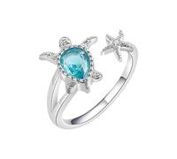 Generisch Ringe Mit Muster Fashion Mix Tier Schildkröte Damen offenen Zirkon Schmuck Ringe Für Anhänger (Gold, One Size)