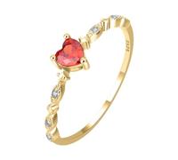 Generisch Ringelstrümpfe Blau 2024 Liebesring Ring mit Herzbesatz Zirkon Ring Ringe Steine (Gold, E)