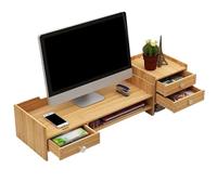 Generisch Riser - Supporto per monitor vintage, supporto per display da scrivania, scaffale per PC, laptop, stampante, da scrivania per casa, ufficio, cancelleria, scuola, organizzazione e