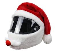 Generisch Rivestimento protettivo per casco da moto di Natale, decorazione per la guida di Natale, morbido rivestimento protettivo, per l'inverno, per uomini, adulti, bici