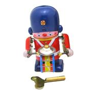 Generisch Robot da sollevamento in lamiera, robot da sollevamento - Retro Classic Clockwork Spring | Giocattoli di sviluppo e regali robotici con funzione tamburo per bar, negozio di abbigliamento