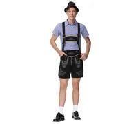 Generisch Romance medievale colorare il mio numero di libri di colore tedesco, costume da birra, da uomo, con motivo a quadri, bretelle per cosplay, abbigliamento per feste, Blu, L