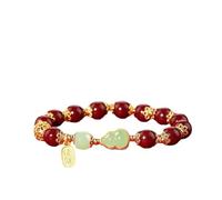 Generisch Rosa naturale Anelli Porsperity Jade Bracciale Charm Giada Bracciale Bracciale Giada Imitazione Giada Bracciali Bracciali Messaggi Pietre Acciaio Anelli, Taglia unica, Cristallo artificiale