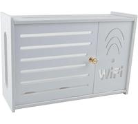 Generisch Router Box, WiFi Storage Boxes, Router Cabinet, Wall Mounted, Hide WiFi Line for Living Room, Home, Office, Wall Decoration, White (E)