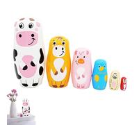 Generisch Russo Nesting Dolls - 6 strati di in legno giocattolo per feste per appartamenti studenti, camera da letto, aula, soggiorno, ufficio, giorno del Ringraziamento