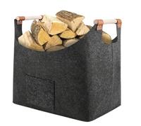 Generisch Sac En Feutre Multi-usage Grand Format, Avec Poignées Poche Latérale Pour Rangement Bois Chauffage | Pour Courses, Transport De Bois Et Linge À Laver, multicolore, 55 x 40 x 32cm