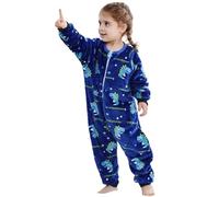 Generisch Sacco nanna invernale per bambini, pigiama con chiusura lampo, tuta per autunno e inverno, caldo, Blu, 4 anni