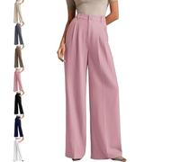 Generisch Salicharm Missatter Pantaloni Donna SoraEase - Morbidi come la seta Pantaloni elasticizzati drappeggiati per tutti i giorni per donne oltre i 50 anni, Colore: rosa., XS