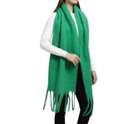 Generisch Salviette indiane 150 X Scarf With Tassel Shawl For Women Uomo Berretto lavorato a maglia con sciarpa, verde, A
