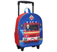 Generisch Sam 900-9448 - Trolley da viaggio per bambini, motivo: vigili del fuoco, 31 cm, blu e rosso, per bambini, Colore: rosso, 31 x 25 x 12 cm, Trolley da arrotolare e trasportare