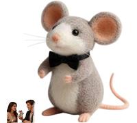 Generisch San Valentino Day Felt Mouse Ornaments, Needle Felted Mouse Couple Decor, Handmade Wool Felt Mouse Ornament, Cute Needle Mouse Doll for Tabletop Decor, Valentine's (Style D)