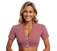 Generisch San Valentino, Lingerie Germania, Oktoberfest da donna, abito Dirndl, a maniche corte, per la birra, per il palcoscenico, per la performance, canottiera, lingerie sexy, Colore: rosso, L
