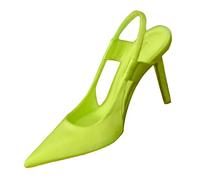 Generisch Sandali Con Alta Sezione 2023 Primavera Seta Pizzo Scarpe Singole Tacco Sottile Sandali, giallo., 40 EU