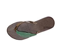 Generisch Sandali con infradito con motivo a foglie, pantofole da spiaggia, casual, estive, con punta aperta, comodi sandali da donna per vacanze al mare e tutti i giorni, Verde chiaro, 40 EU