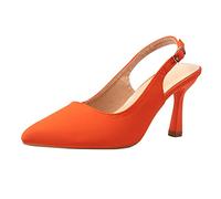 Generisch Sandali con tacco alto, sexy, con zeppa e temperamatite, per il tempo libero, con tacco a spillo, leggeri, comodi, eleganti tacco alto, Colore: arancione., 42 EU