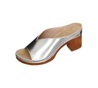 Generisch Sandali con zeppa da donna, sandali romani da donna, sandali e ciabatte da donna, sandali ortopedici, mocassini, eleganti, scarpe con tacco, scarpe estive, suola spessa, aperte, pantofole