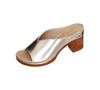 Generisch Sandali con zeppa da donna, sandali romani da donna, sandali e ciabatte, sandali ortopedici, mocassini, eleganti, scarpe con tacco, scarpe estive, suola spessa, aperte, pantofole casual