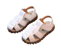 Generisch Sandali da bambina per bambini e bambine, comodi, per il tempo libero, per feste, morbidi, traspiranti, per tutti i giorni, per bambini di età compresa tra 1 e 6 anni, bianco, 29 EU