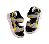 Generisch Sandali da bambina per neonati, bambini e ragazzi, cinghie regolabili, leggeri, comodi, casual, per l'estate all'aperto, giallo., 25 EU