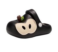 Generisch Sandali da doccia unisex coppia con graziosi frutti, con plateau imbottiti, 213, Nero , 42 EU