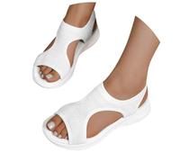 Generisch Sandali da donna comodi sandali ortopedici per tessere, sandali casual antiscivolo, Sandali B3 Bianco, 41 EU Larga