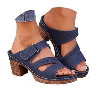 Generisch Sandali da donna, con cinghie regolabili, Arch Support Orthotic Slides leggeri, sandali estivi, sandali da bagno, sandali ortopedici, comodi, fascite plantare