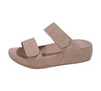 Generisch Sandali da donna con doppia cinghia a contrasto con suola in EVA, sandali estivi piatti con due cinghie larghe in beige/nero, sandali casual per tutti i giorni per la spiaggia e il tempo