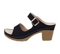Generisch Sandali da donna con tacco décolleté da donna, con tacco a blocco, sandali aperti, scarpe estive eleganti con tacco alto, Nero5, 43 EU