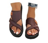 Generisch Sandali da donna, eleganti, larghi, casual, per il tempo libero, per l'alluce valgo, estivi, piatti, in rete leggera, da spiaggia, comodi, Big Toe