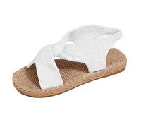 Generisch Sandali da donna estivi larghi, cinghie elastiche per una tenuta leggera, tacco piatto, comodi, per la spiaggia e la vita quotidiana, sandali estivi, eleganti scarpe da spiaggia estive