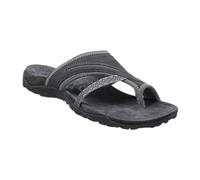 Generisch Sandali da donna, infradito piatti, ortopedici, antiscivolo, per interni ed esterni, con plantare, scarpe da passeggio, grigio., 36 EU