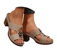 Generisch Sandali da donna, leggeri, comodi, fascite plantare, cinghie regolabili, Arch Support Orthotic Slides sandali estivi sandali da bagno da donna ortopedici