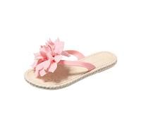 Generisch Sandali da donna piatti - Scarpe estive leggere da donna, sandali estivi bohemian, con plateau, infradito e slip-on, leggeri, antiscivolo, da bagno, infradito, Colore: rosa., 38 EU