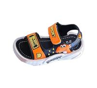 Generisch Sandali da ragazza, leggeri, traspiranti, comodi, per tutti i giorni, scuola, attività all'aperto, tempo libero, giochi estivi per bambini e, Colore: arancione., 27.5 EU Stretta