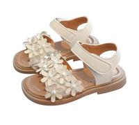 Generisch Sandali da ragazza, morbidi, antiscivolo, da spiaggia, comodi sandali per bambini con decorazione floreale, scarpe estive leggere, graziosi sandali da passeggio, per tutti i giorni