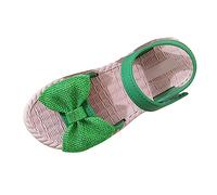 Generisch Sandali da ragazza, suola morbida, antiscivolo, comodi, per i più piccoli, per la prima corsa, estivi, leggeri e traspiranti, verde, 24 EU