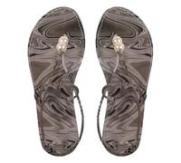 Generisch Sandali da spiaggia da donna, infradito da donna, estivi, eleganti flipflop, pantofole piatte, scarpe estive aperte, cinturino alla caviglia, sandali romani con perle, plantare morbido