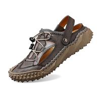Generisch Sandali da spiaggia da uomo con supporto dell'arco plantare, eleganti scarpe per il tempo libero, cinturino elastico alla caviglia, accessori ariosi, grigio., 41 EU