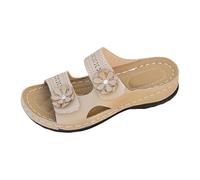 Generisch Sandali da spiaggia leggeri e casual con tallone e punta per un comfort estivo all'aperto, beige., 43 EU